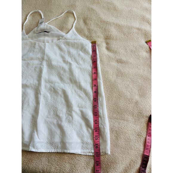 Loft White Embroidered Tank Top Camisole Size xs - Picture 6 of 6